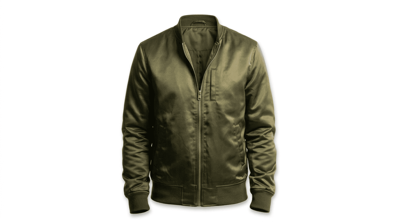 Finished ghost mannequin bomber jacket image