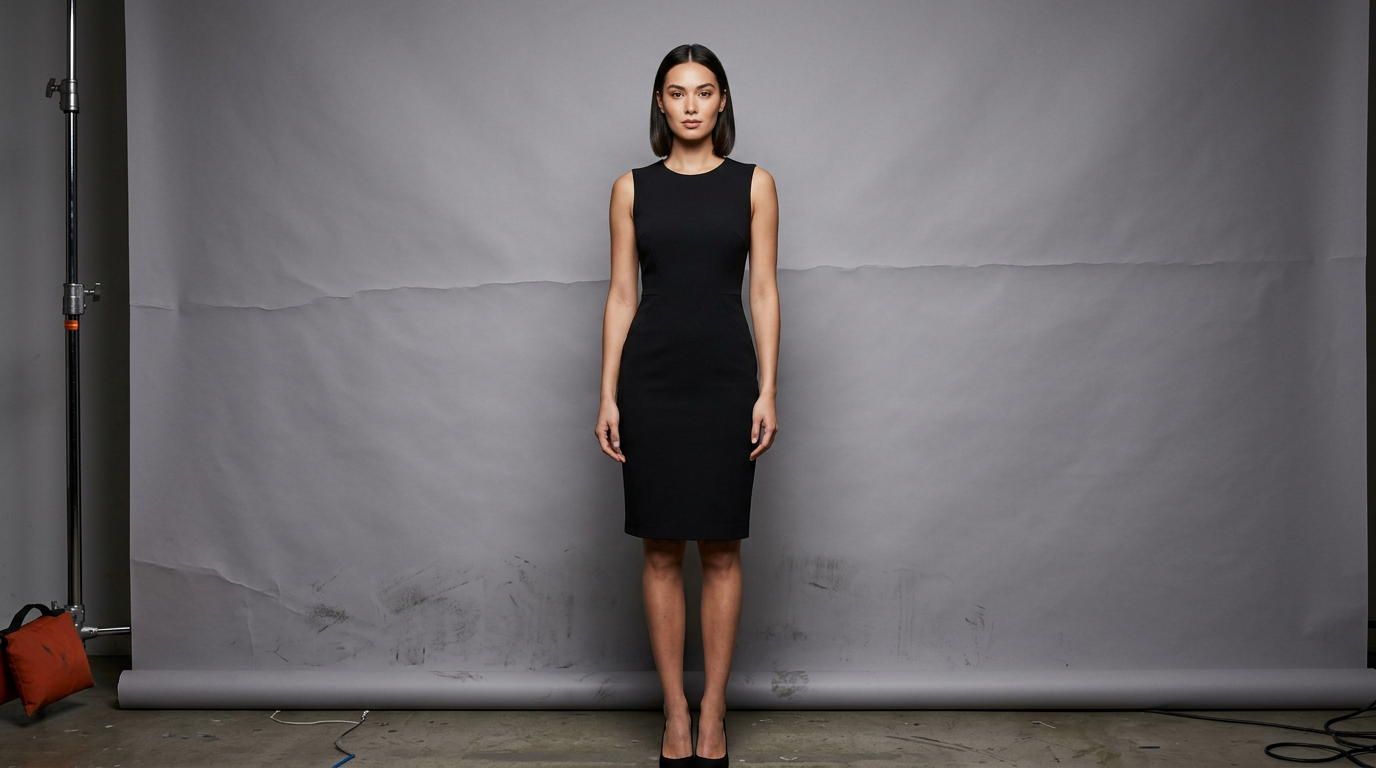 Dress model before background removal