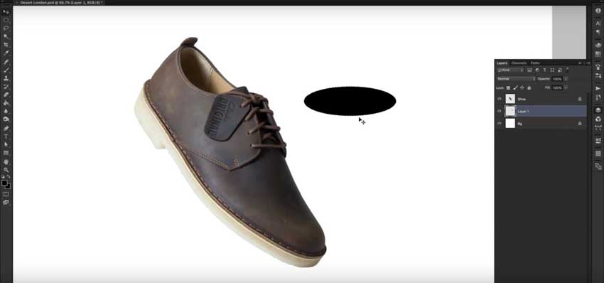 11-With-the-fill-tool position the shape to reflect the angle of the shadow