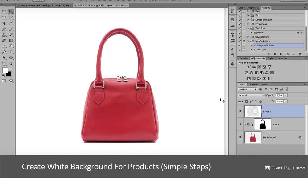 create white background for products simple steps