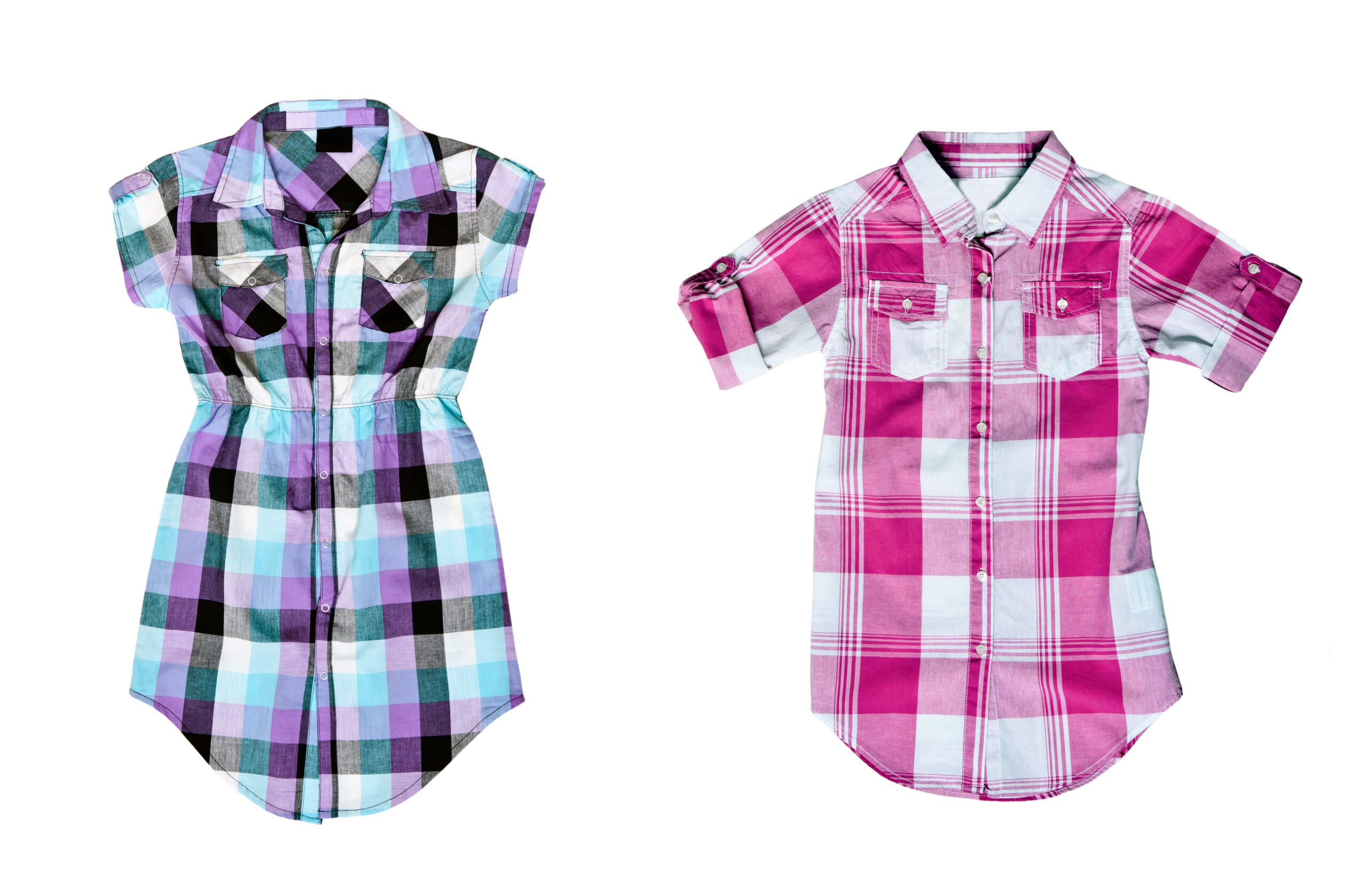 Collage Of The Two Checkered Shirt product photo retouching