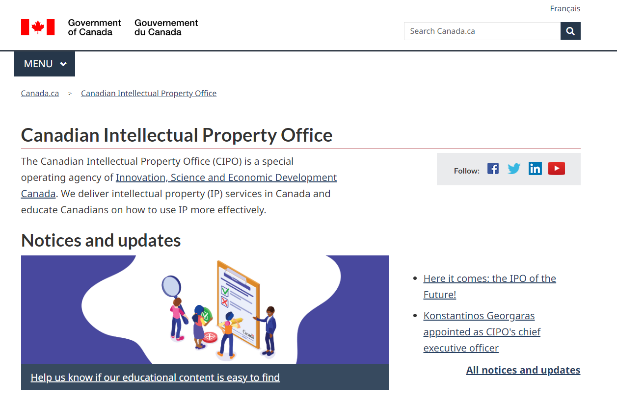 canada intellectual property right