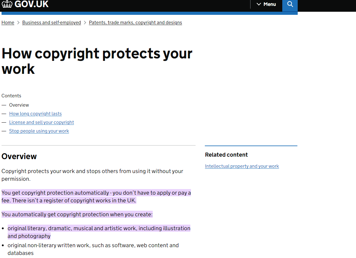 copyright uk registration