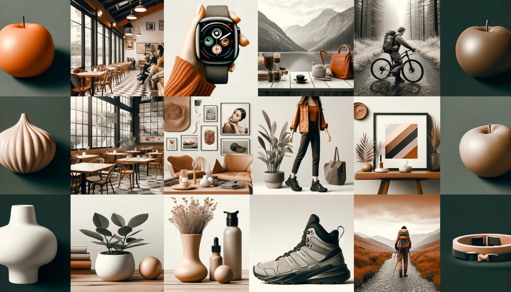 collage of various e-commerce products different photography styles