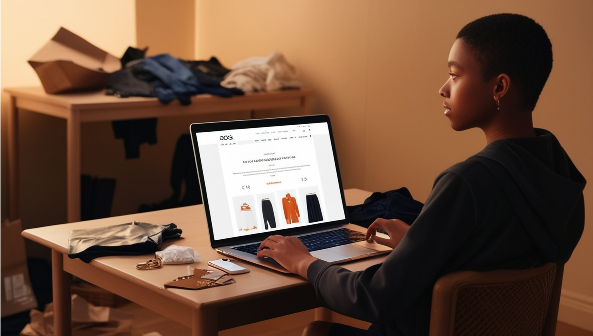 lady viewing fashion ecommerce website lady viewing fashion ecommerce website