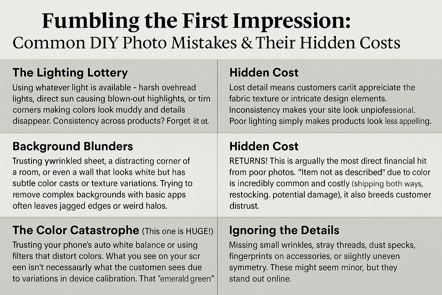 common DIY photo mistakes